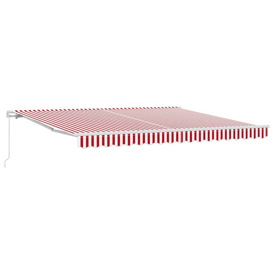 Retractable Awning Red and White 400 x 350 cm
