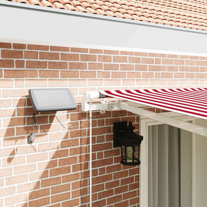Retractable Awning Red and White 400 x 300 cm