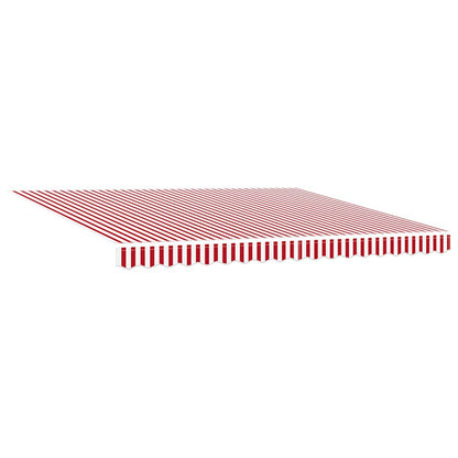 Retractable Awning Red and White 400 x 300 cm