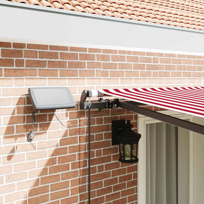 Retractable Awning Red and White 400 x 350 cm