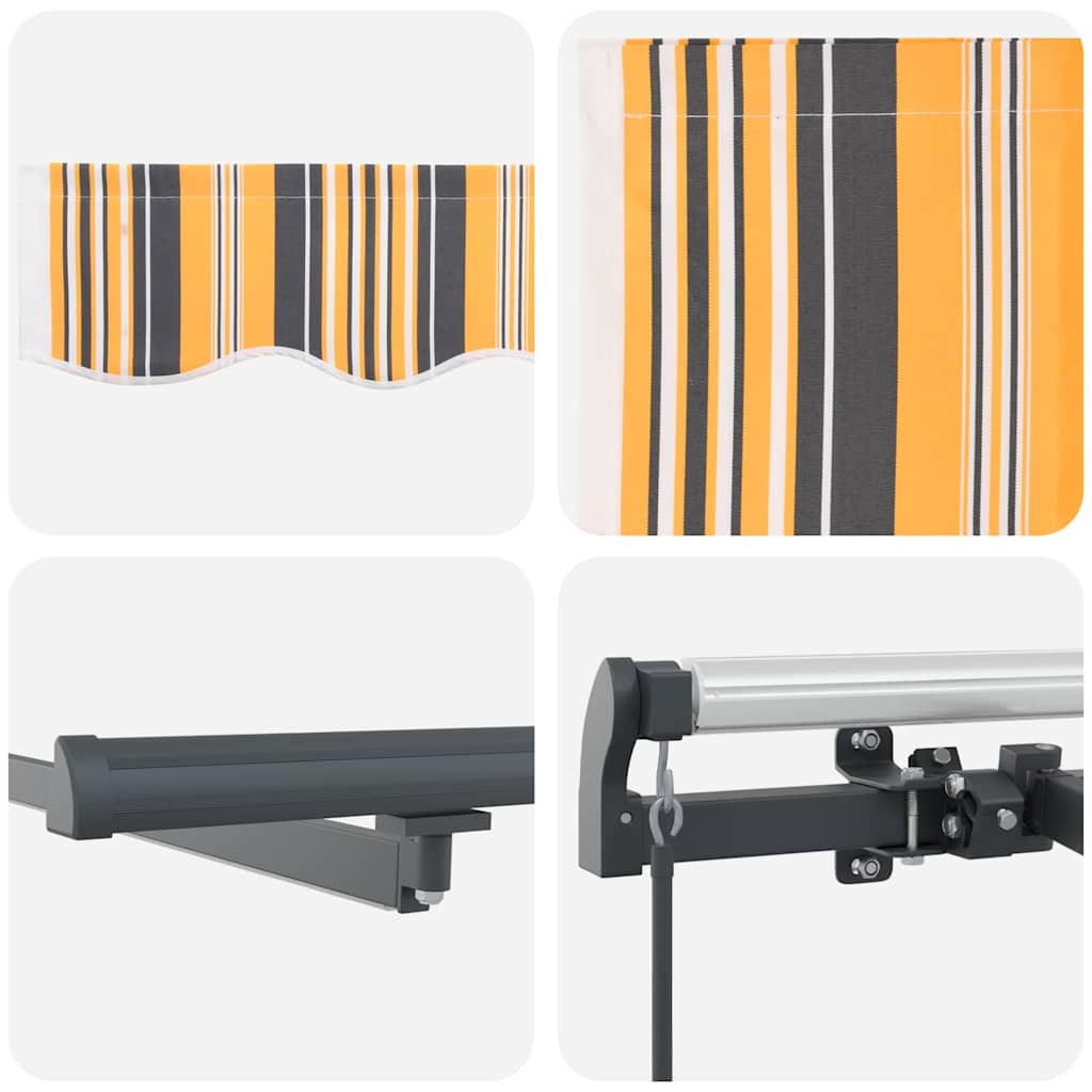 Retractable Awning Multicolour 400 x 350 cm Fabric