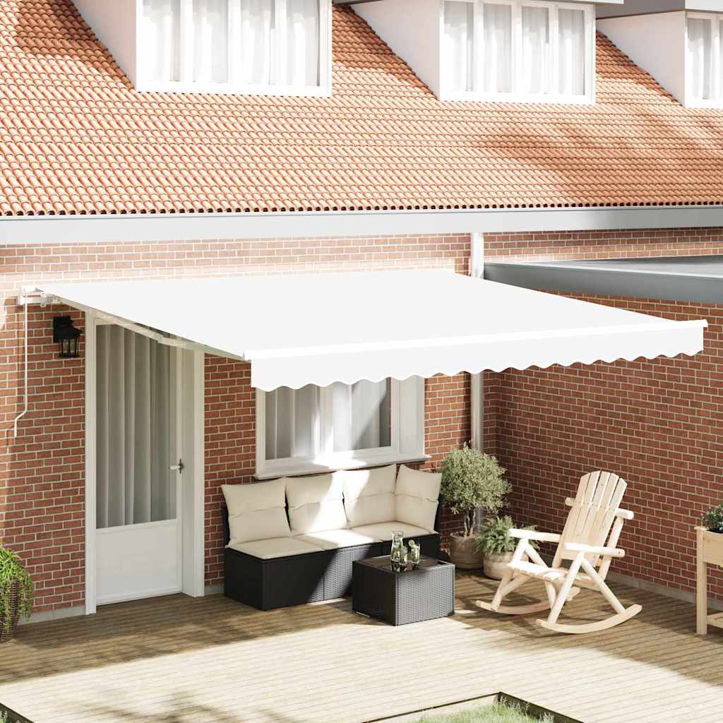 Awning Manual White 400 x 350 x 165 cm Polyester and Metal