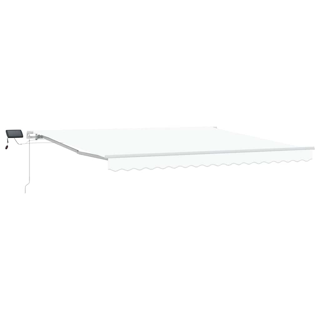 Retractable Awning White 400 x 300 cm Fabric and Steel