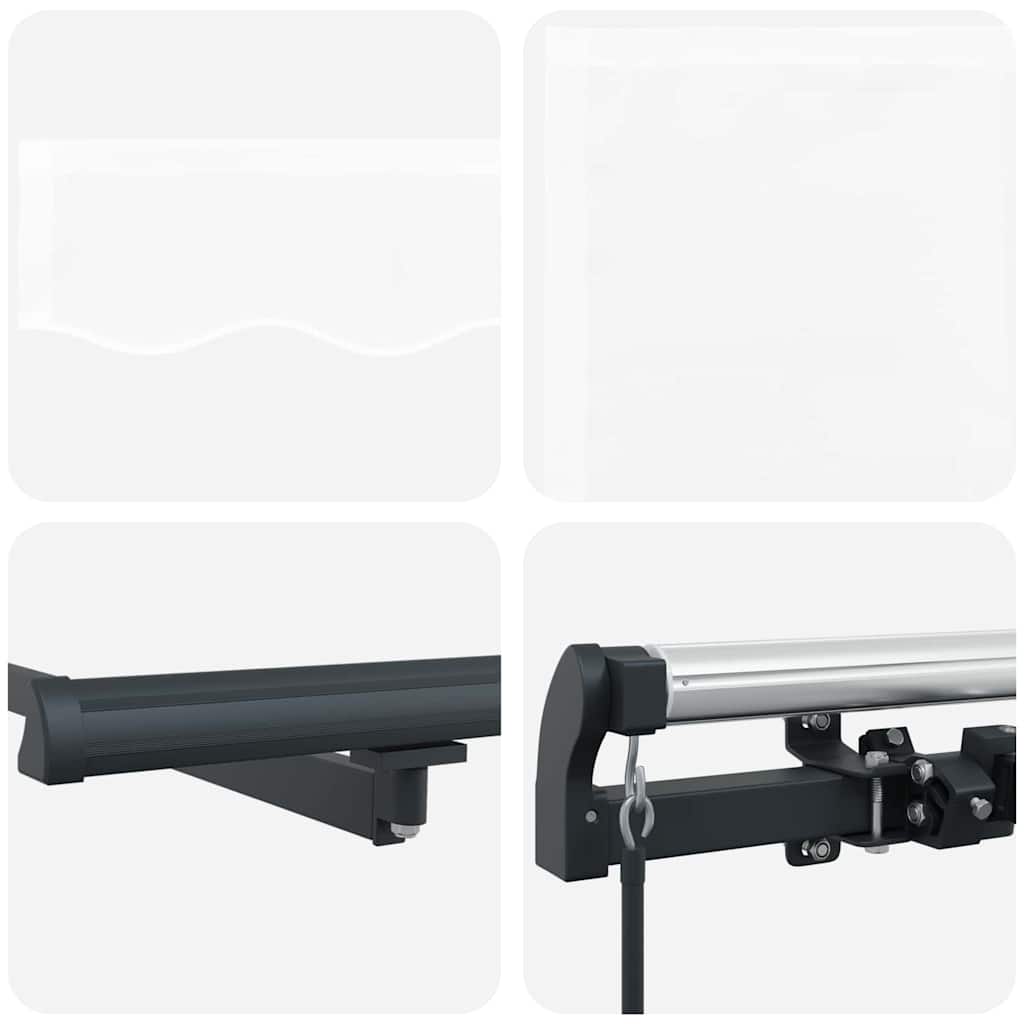 Retractable Awning White 400 x 350 cm Polyester and Steel