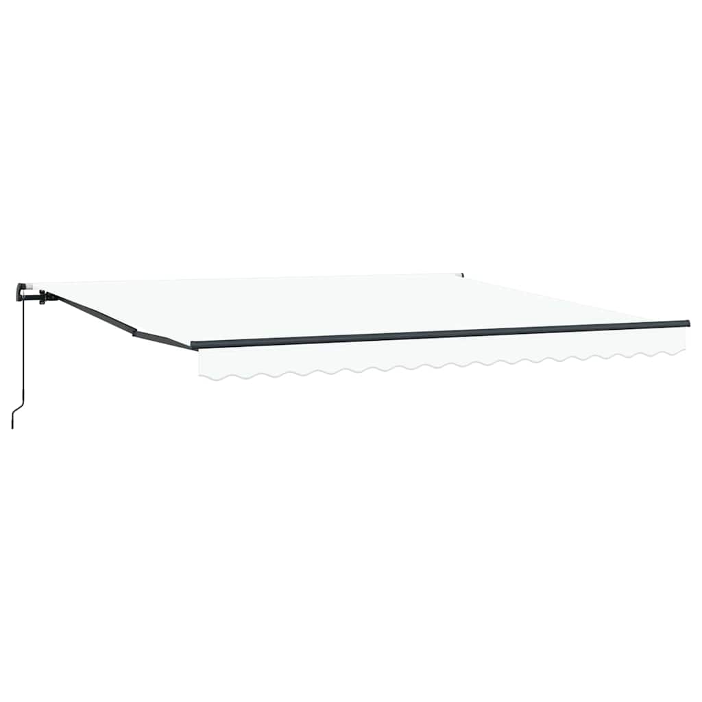 Retractable Awning White 400 x 350 cm Polyester and Steel