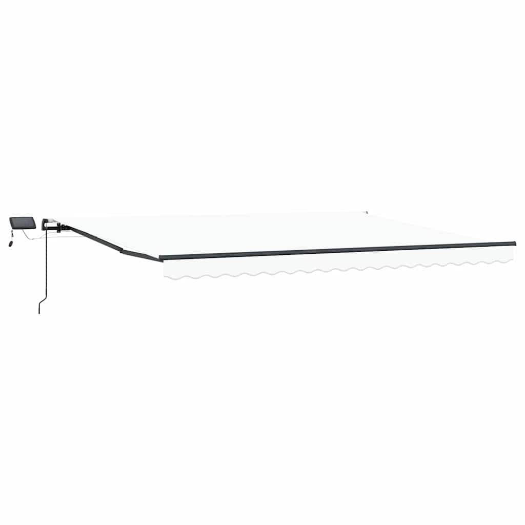 Retractable Awning White 400 x 350 cm Fabric