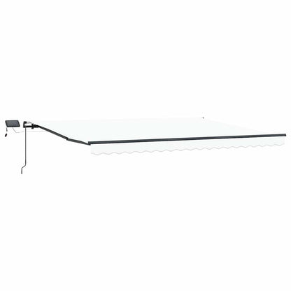 Retractable Awning White 400 x 350 cm Fabric