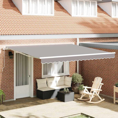Retractable Awning Light grey 400 x 350 x 165 cm