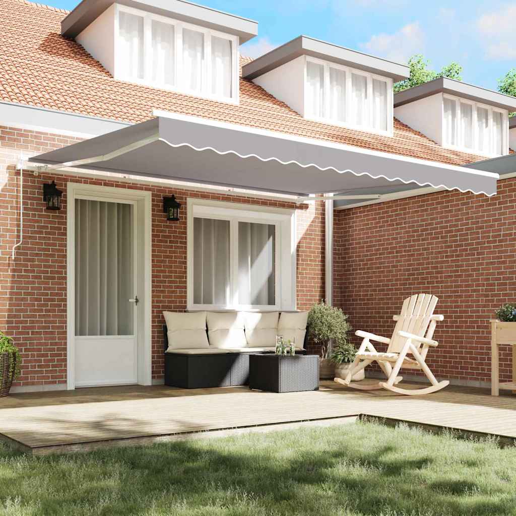 Retractable Awning Light grey 400 x 350 x 165 cm