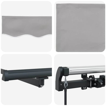 Retractable Awning Light Grey 400 x 350 cm