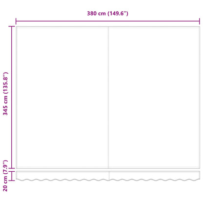 Retractable Awning Light Grey 400 x 350 cm