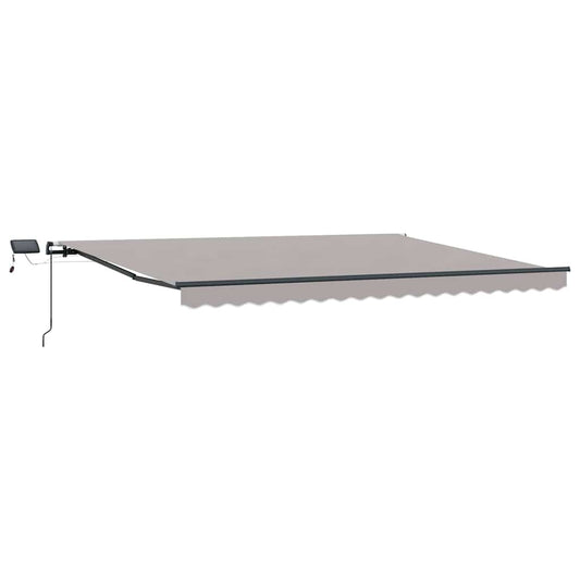 Retractable Awning Light Grey 400 x 350 cm Fabric and Aluminium