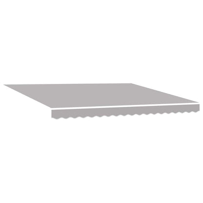 Retractable Awning Light Grey 400 x 350 cm Fabric and Aluminium