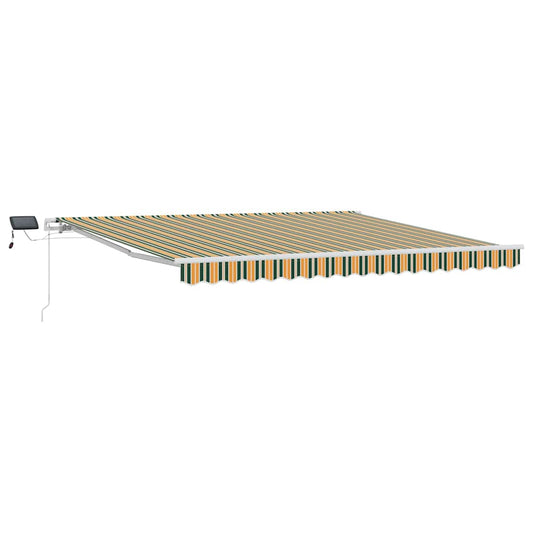Retractable Awning Green and yellow 400 x 300 cm