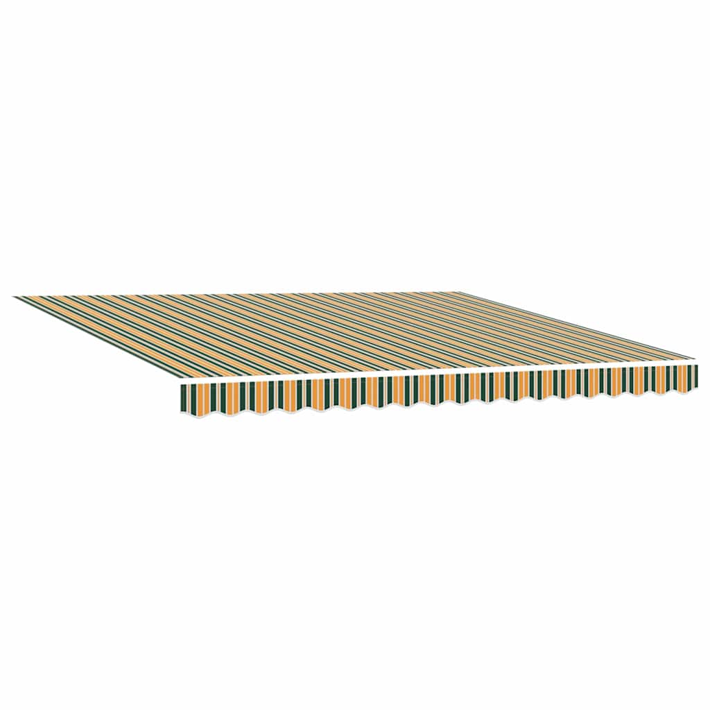 Retractable Awning with Green and yellow 400 x 350 cm Fabric