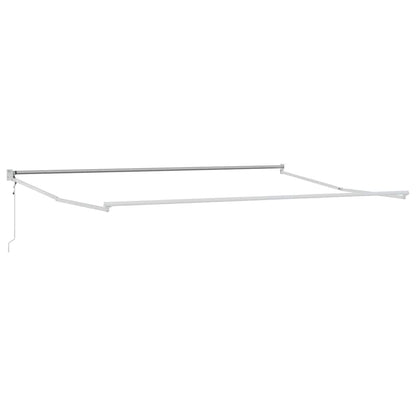 Retractable Awning Green and White 400 x 300 cm