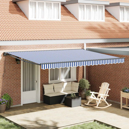 Awning Frame Blue and White 450 x 300 cm