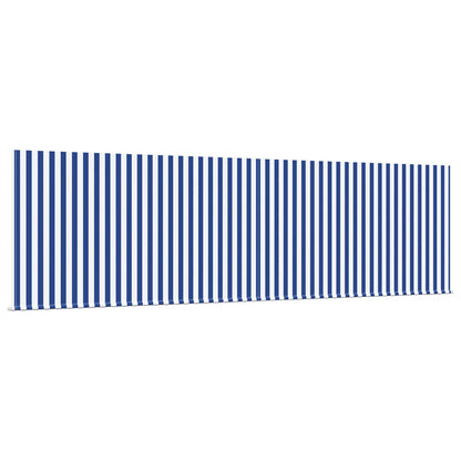 Retractable Awning Manual Blue and White 400 x 300 cm