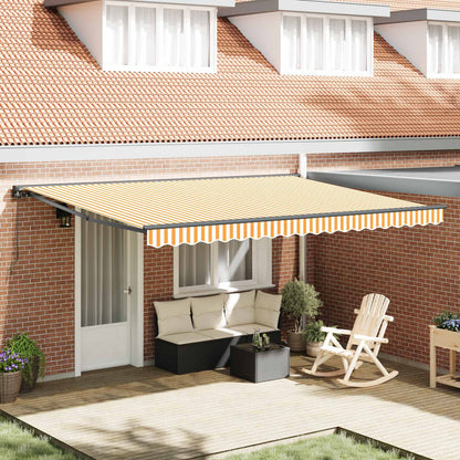 Awning Frame Yellow and White 450 x 300 cm