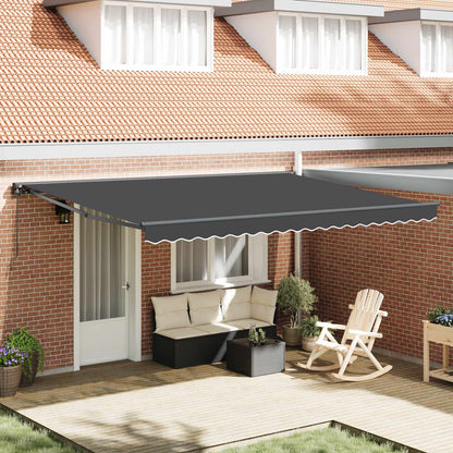Awning Frame Anthracite 450 x 300 cm Polyester with PU coating