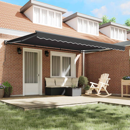 Awning Frame Anthracite 450 x 300 cm Polyester with PU coating