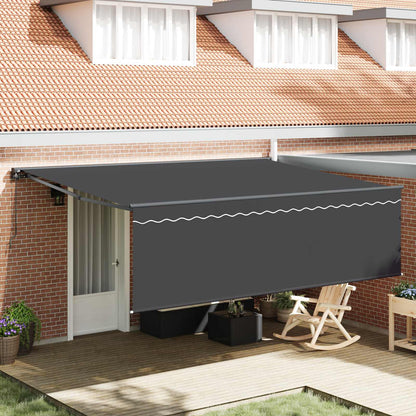 Retractable Awning Manual Anthracite 450 x 300 cm