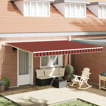 Awning Orange and Brown 450 x 300 x 165 cm Polyester and Metal