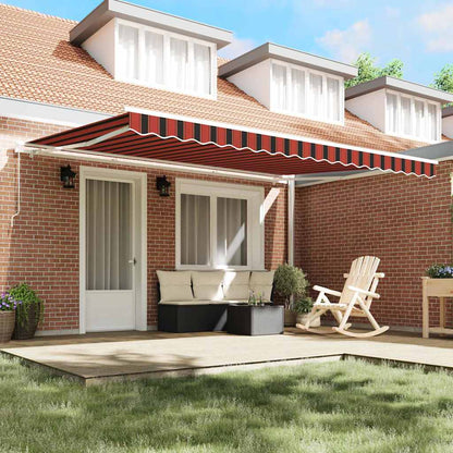 Awning Orange and Brown 450 x 300 x 165 cm Polyester and Metal
