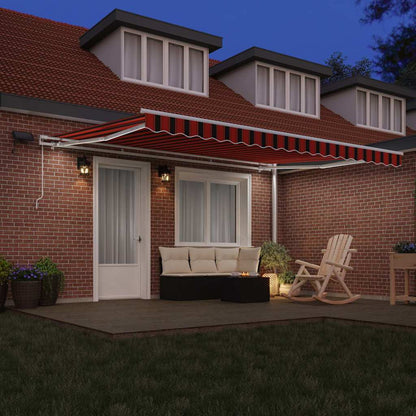 Retractable Awning Orange and brown 450 x 300 cm