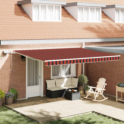 Retractable Awning Orange and brown 450 x 300 cm