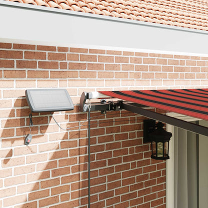 Retractable Awning Orange and brown 450 x 300 cm Fabric