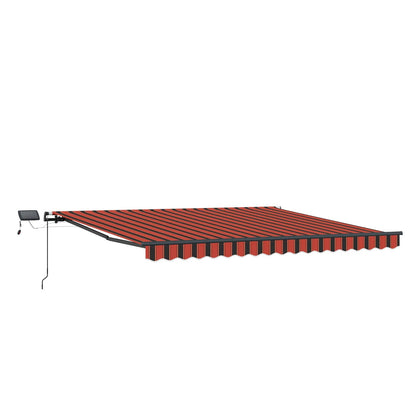 Retractable Awning Orange and brown 450 x 300 cm Fabric