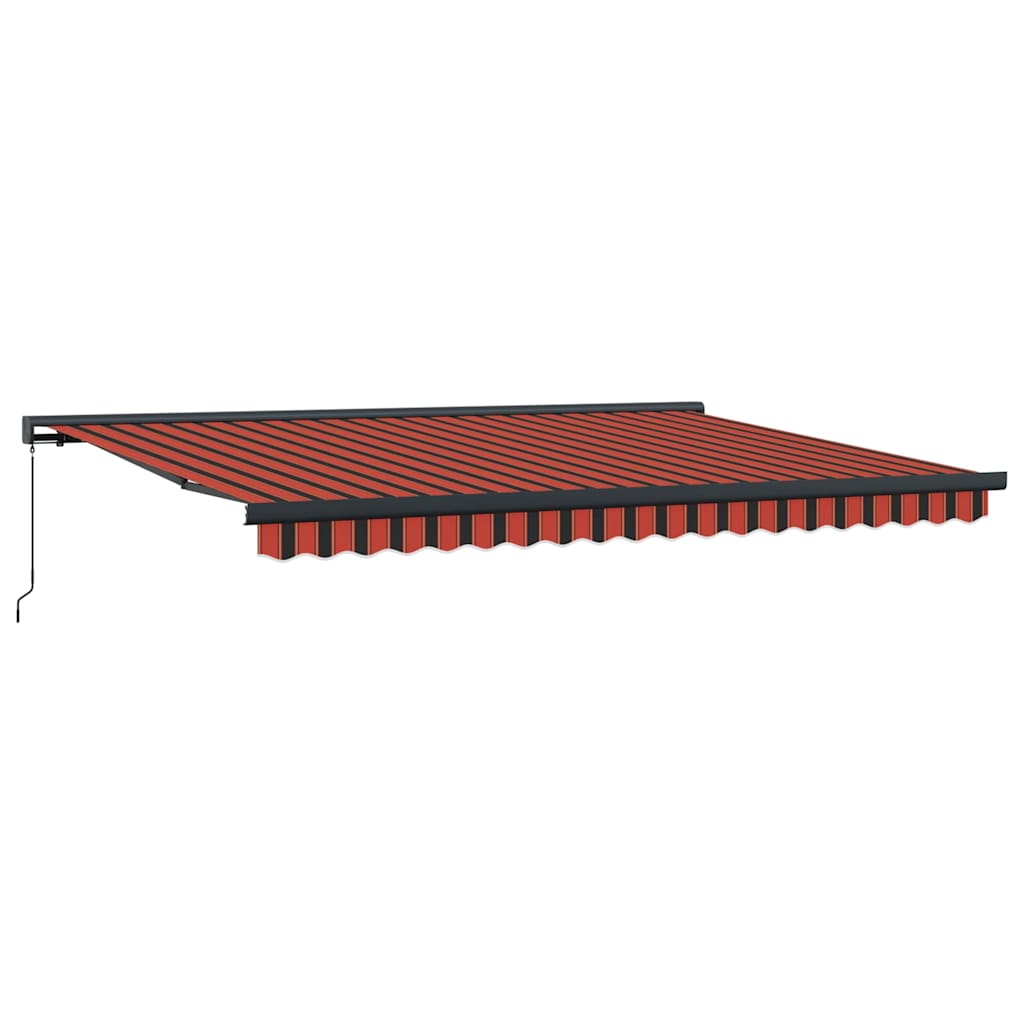 Retractable Awning Red and Black 450 x 300 cm Fabric and Metal