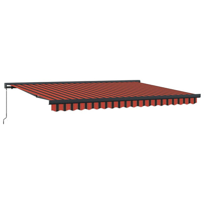 Retractable Awning Red and Black 450 x 300 cm Fabric and Metal