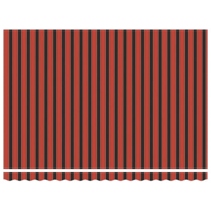 Retractable Awning Red and Black 450 x 300 cm Fabric and Metal