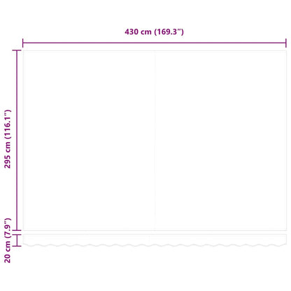 Retractable Awning Red and Black 450 x 300 cm Fabric and Metal