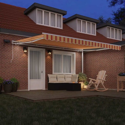 Retractable Awning Yellow and Orange 450 x 300 cm