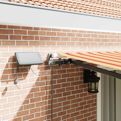 Retractable Awning Yellow and orange 450 x 300 cm Fabric