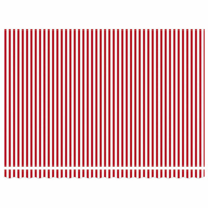 Retractable Awning Red and White 450 x 300 cm Fabric and Steel