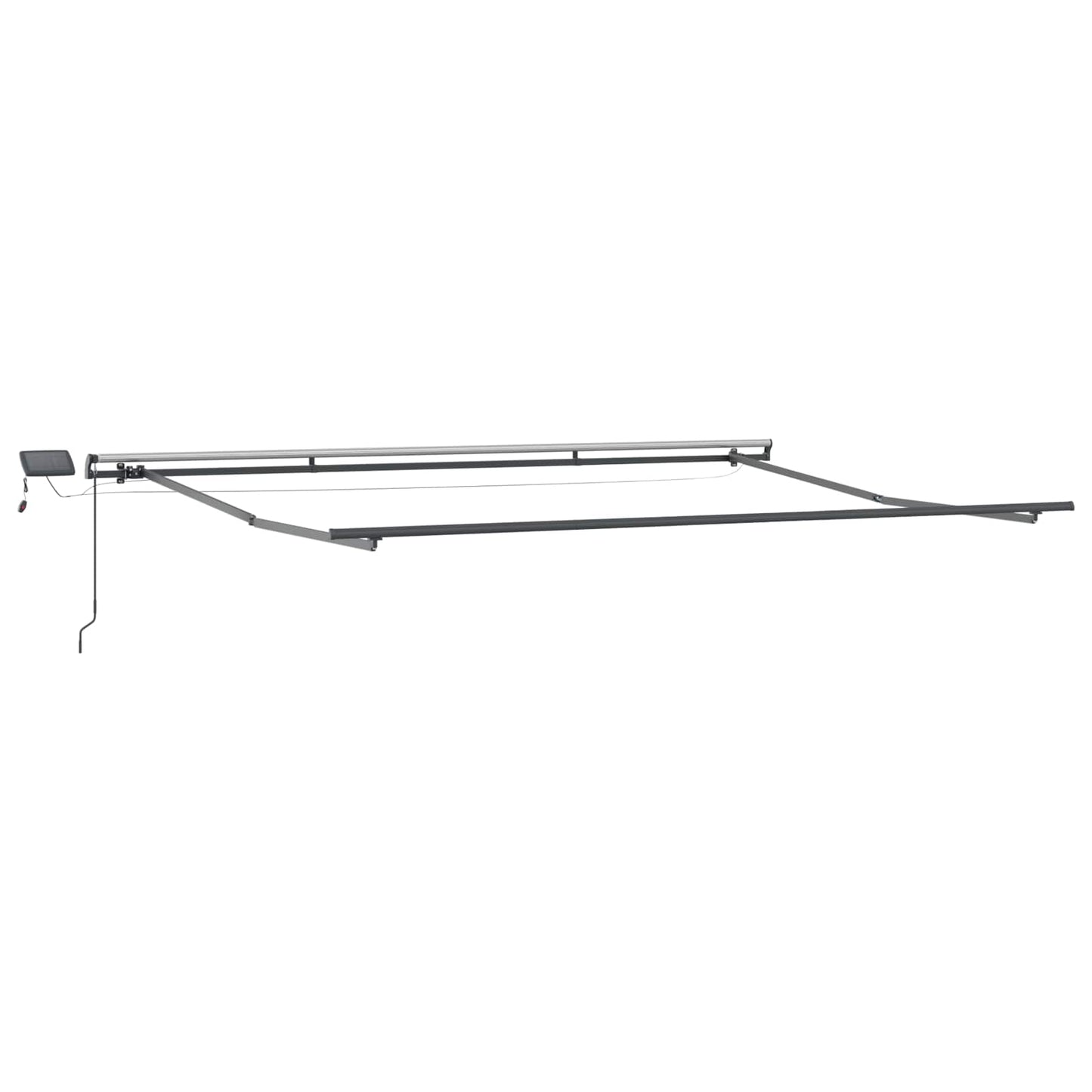 Retractable Awning Manual Red and white 450 x 300 cm Fabric