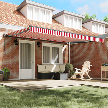 Awning Frame Red and White 450 x 300 cm