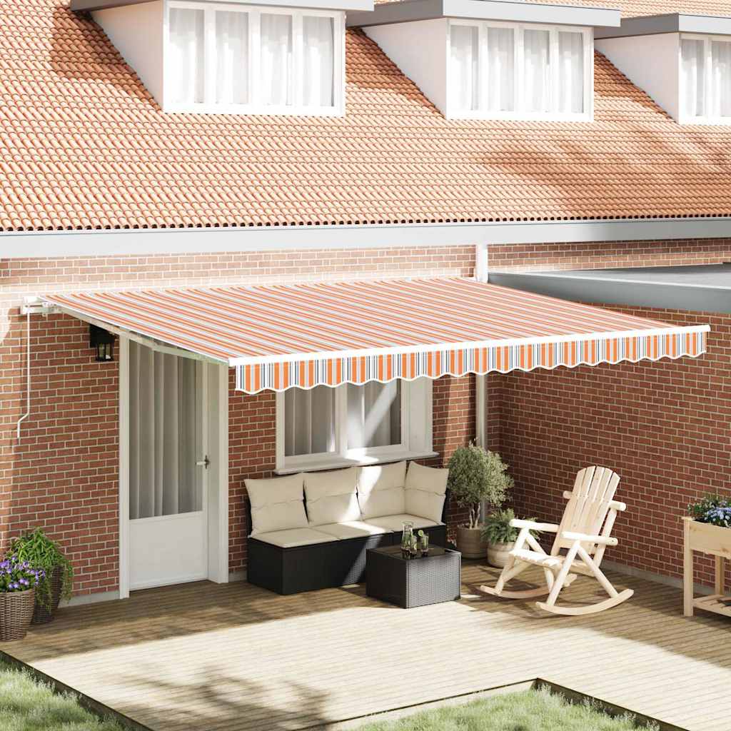 Retractable Awning Retractable Manual Multicolour 450 x 300 cm