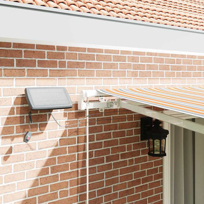 Retractable Awning Multicolour 450 x 300 cm Fabric and Steel