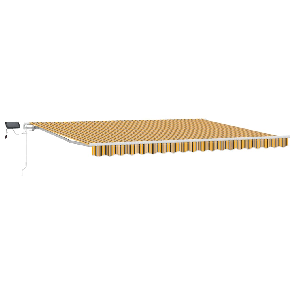 Retractable Awning Multicolour 450 x 300 cm Fabric and Steel