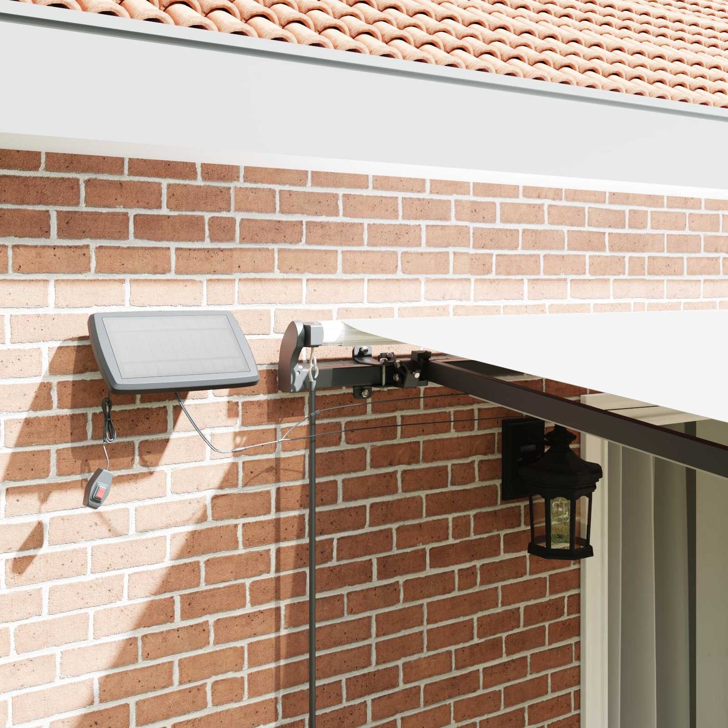 Retractable Awning White 450 x 300 cm Fabric