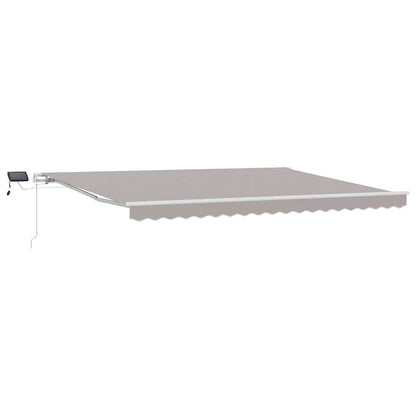 Retractable Awning Light Grey 450 x 300 cm Fabric and Aluminium