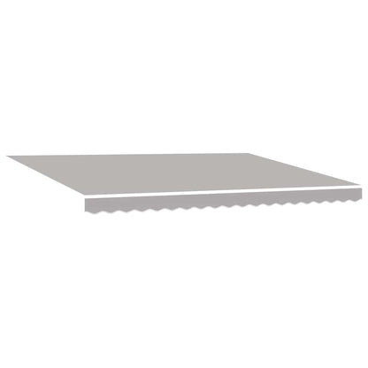 Retractable Awning Light Grey 450 x 300 cm Fabric and Aluminium