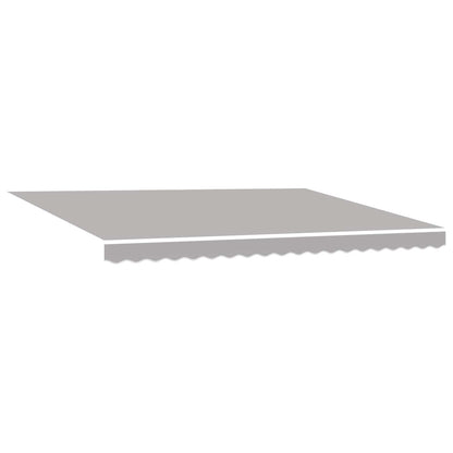 Retractable Awning Light Grey 450 x 300 cm Fabric and Aluminium