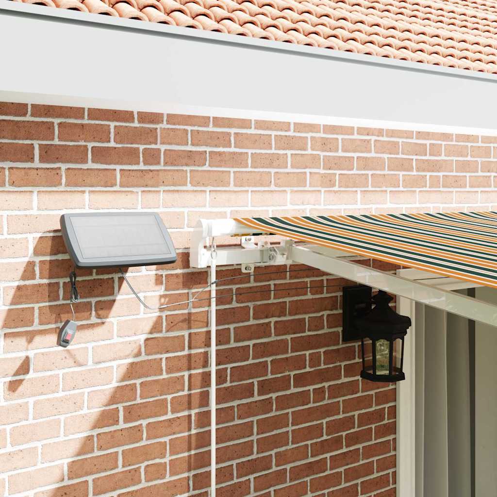 Retractable Awning Green and yellow 450 x 300 cm
