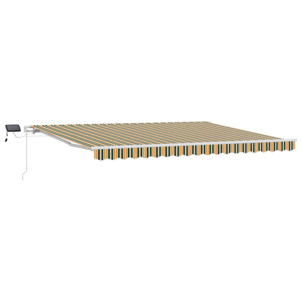 Retractable Awning Green and yellow 450 x 300 cm